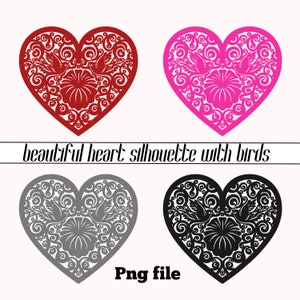 Heart Silhouette Png File Instant Download and Use for Valentines Day ...