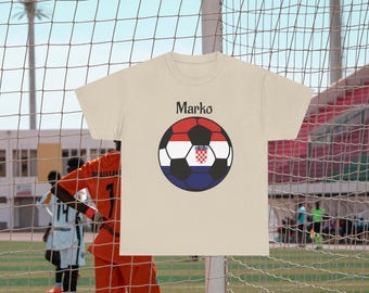 Croatia Soccer Fan Tee, Unisex T-Shirt Gift for Football Lover, Personalized Shirt, Soccer Fan Tee