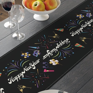 Chemin de table bonne année (coton, poly)