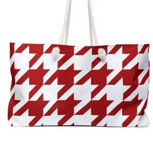 Cute Houndstooth Weekender Bag, overhead, carry on, overnight, gift, road trip
