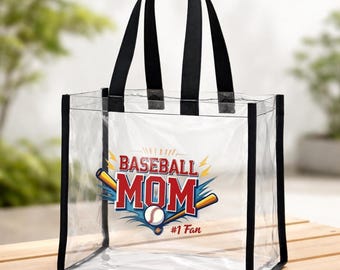 Baseball Mom Stadium Bag, Clear Fannypack