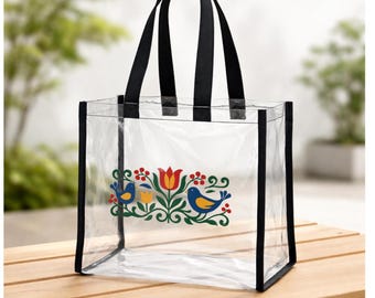 Spring Folk Art Stadium Bag