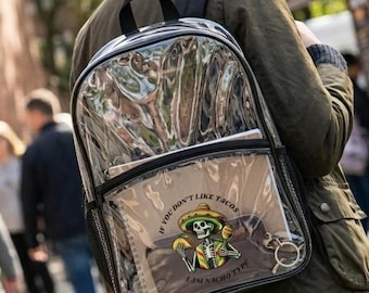 Tacos Clear Backpack, ITA Transparent Bag | Stadium Approved