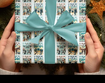 Vintage Aviation Crew Wrapping Paper, Airline Crew Gift