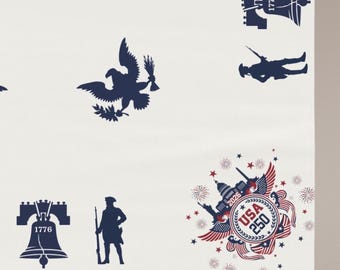 Tovaglia patriottica per il 250° compleanno degli Stati Uniti, decorazioni per celebrare l'America