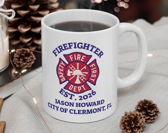 New Firefighter Mug, Fire Academy Graduation Gift