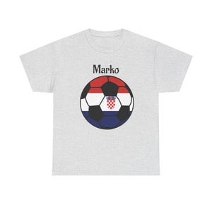 Camiseta de aficionado al fútbol de Croacia, camiseta unisex, regalo para amantes del fútbol, camiseta personalizada, camiseta de aficionado al fútbol imagen 2