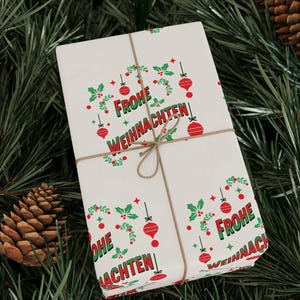 Frohe Weihnachten German Christmas Wrapping Papers, Germany