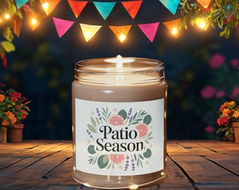 Patio Season Lavender Candle, Balsam Outdoor Candle, Summer Porch Candle, Backyard Hostess Gift, Housewarming Gift