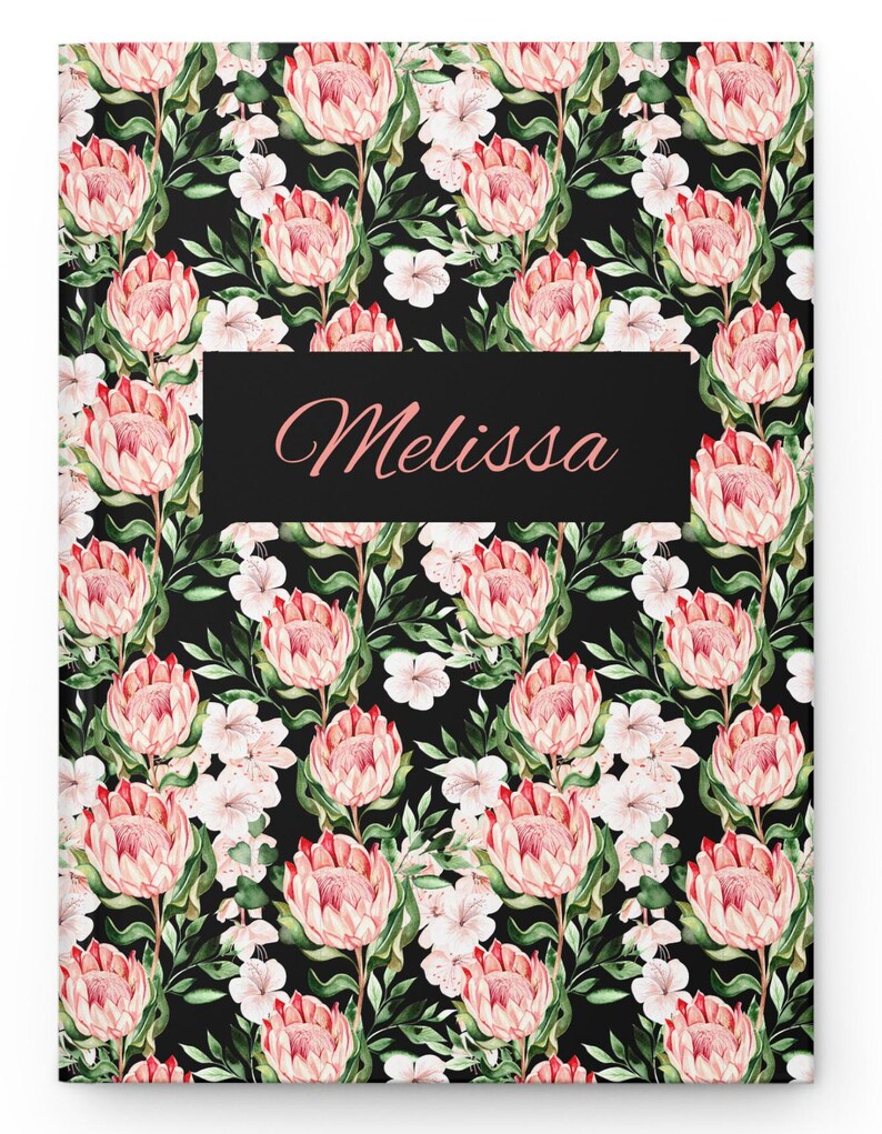 Floral Hardcover Journal: Personalized Writing Notebook Gift - Etsy