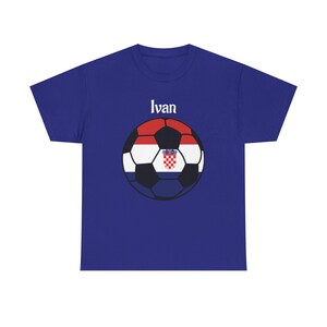 Camiseta de aficionado al fútbol de Croacia, camiseta unisex, regalo para amantes del fútbol, camiseta personalizada, camiseta de aficionado al fútbol imagen 3