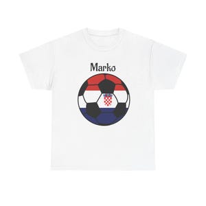 Camiseta de aficionado al fútbol de Croacia, camiseta unisex, regalo para amantes del fútbol, camiseta personalizada, camiseta de aficionado al fútbol imagen 4