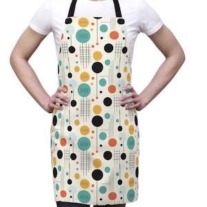 ミッドセンチュリーモダン1950年代デザインエプロン、レトロ、ヴィンテージ、ミッドセンチュリー、キッチン、屋外グリル