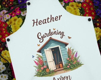 Custom Gardening Apron, personalized accessory,  Custom Gardener Gift
