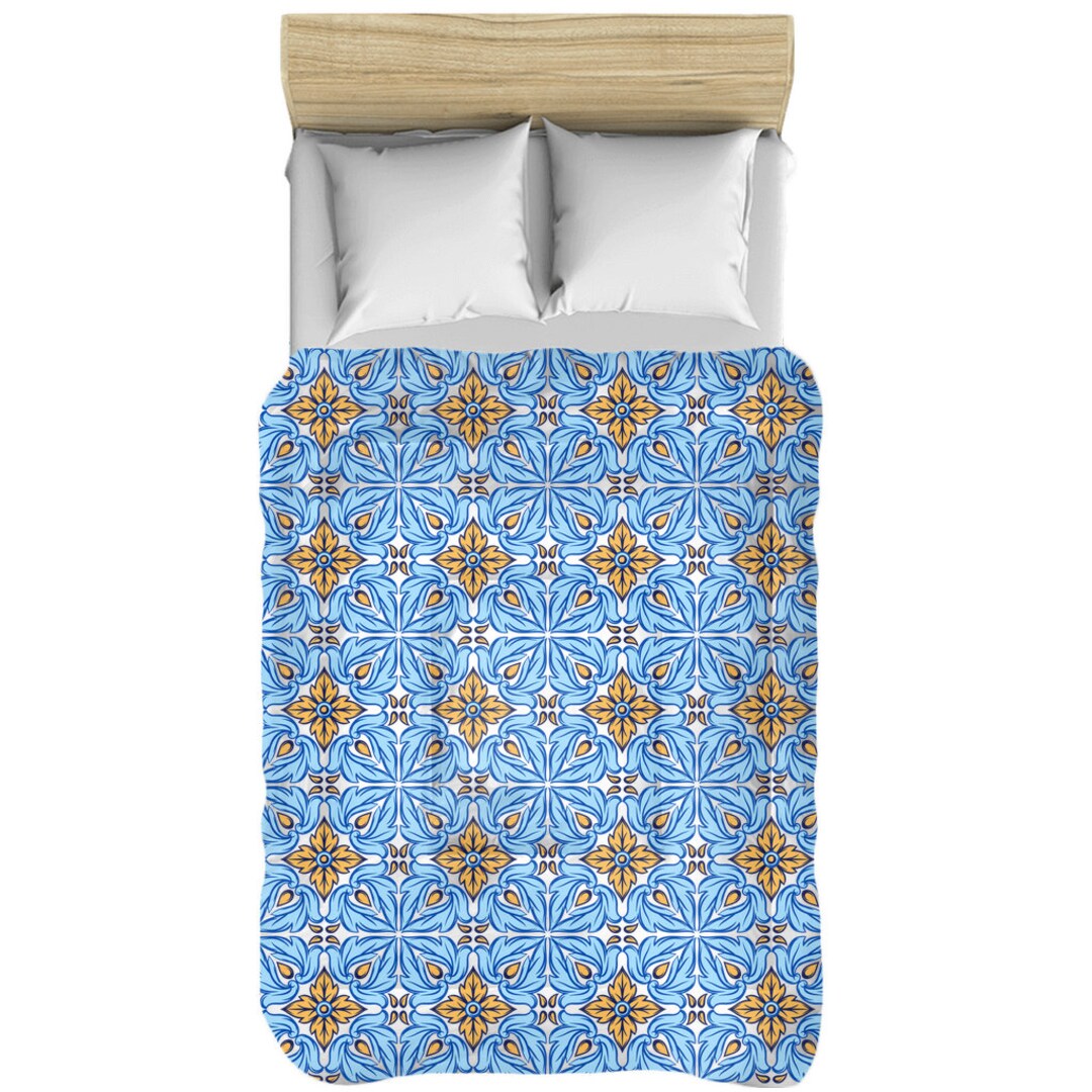 Comforters With Spanish Tile Pattern Etsy