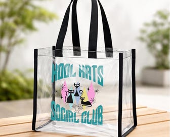 Kool Kats Stadium Bag, Bridesmaid Gift, Clear Fannypack
