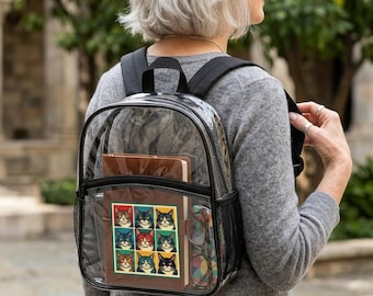 Cats Clear Backpack, ITA Transparent Bag | Stadium Approved