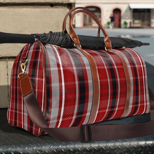 Louis Vuitton Blue Black Check Men's Women's Carryall Travel Weekend Duffle  Bag