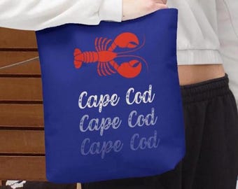 Cape Cod Lobster Tote Bag – Coastal Travel Shoulder Bag