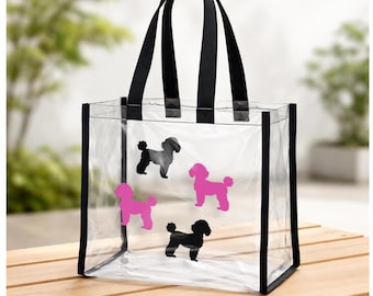 Poodles Clear Bag, Stadium Approved Tote