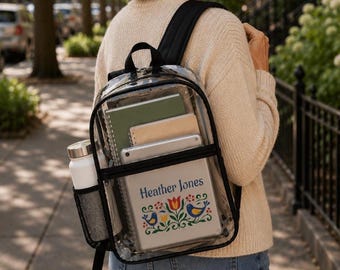Folkart Clear Backpack, ITA Transparent Bag | Custom Stadium Approved
