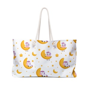 Moons, Stars, Unicorns Weekender Bag, carry on, overnight, diaper, overhead, baby, infant, overhead