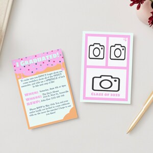 Donut Forget About Me Graduation Invites