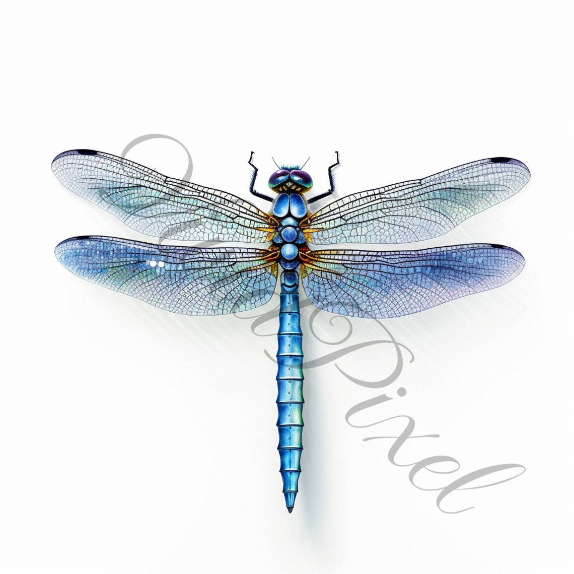 50 Colorful Dragonflies PNG Clipart, Watercolor Dragonflies Clip Art ...