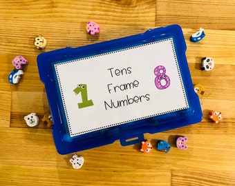 Tens Frame Counting Task Box: Homeschool Kindergarten Number Practice