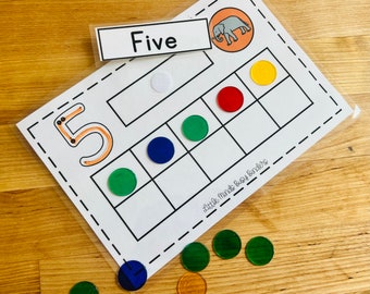 Tens Frame Counting Mat counting number activity numbers