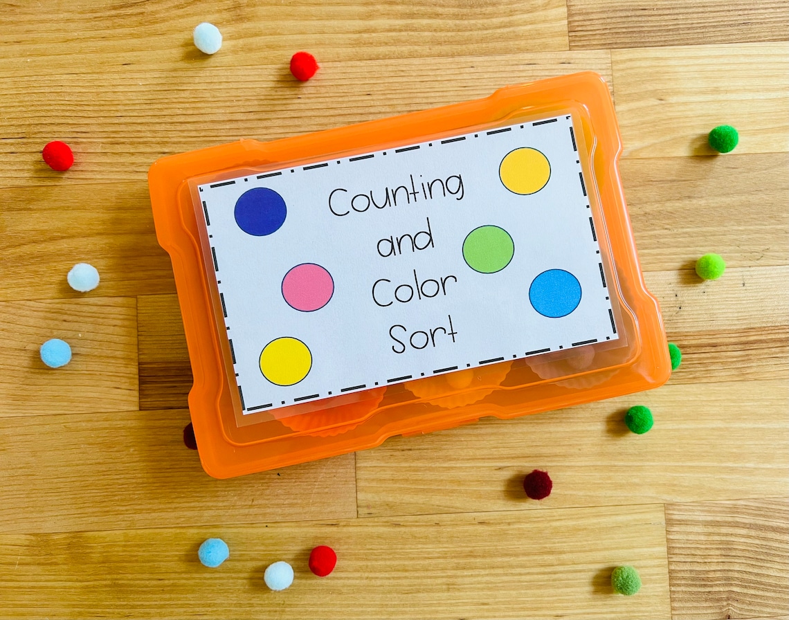 Color Sorting Task Box: Preschool Fine Motor Activity - Etsy