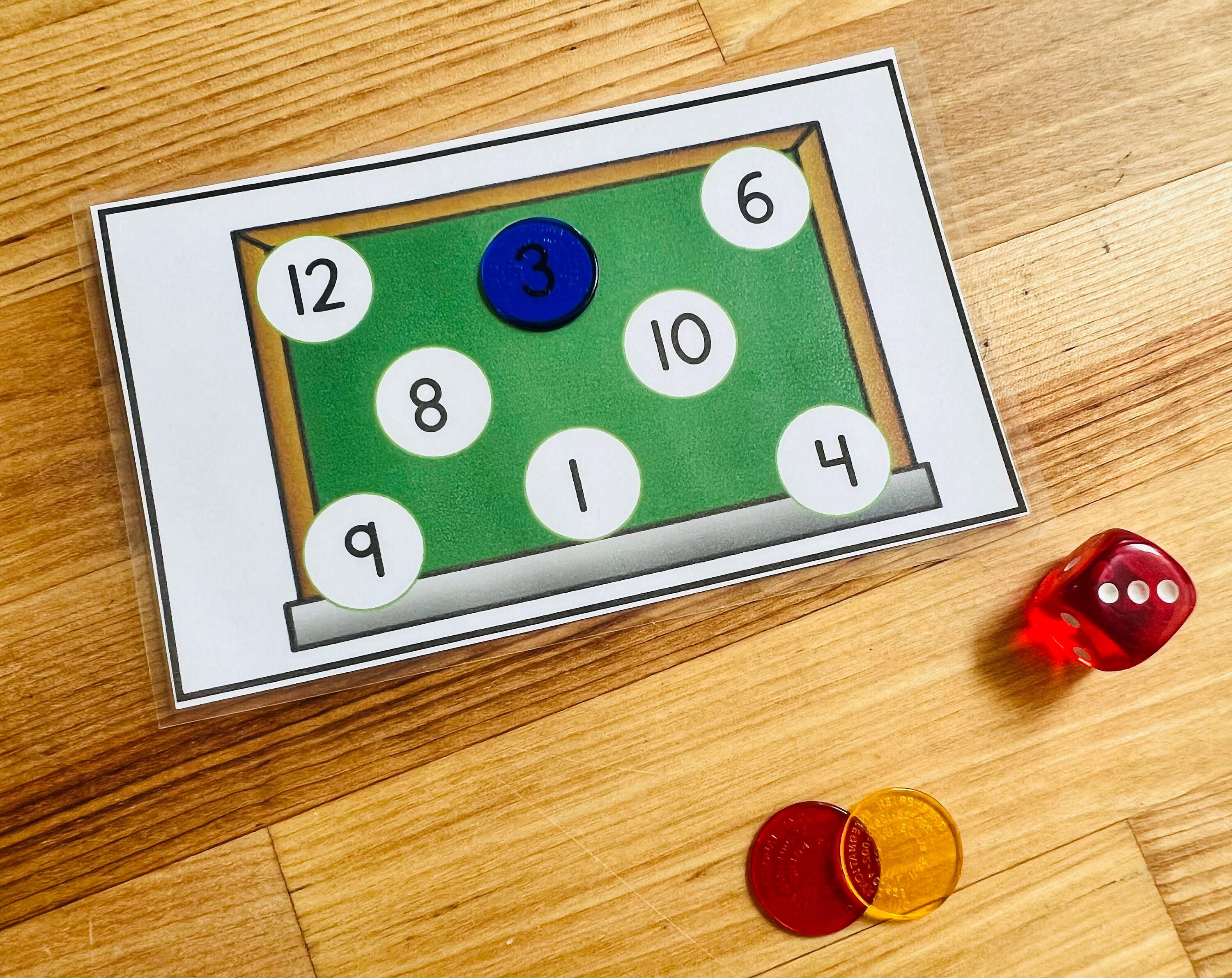 Roll and Cover Task Box Number Kindergarten Numbers Task Box Homeschool ...