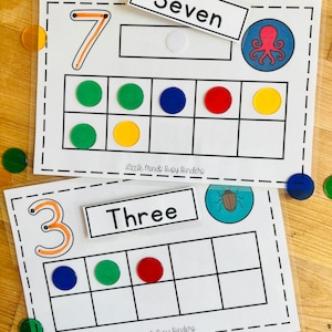 Tens Frame Counting Mat, counting, number activity, numbers