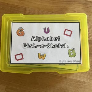 Caja de tareas del alfabeto, trazado de letras, escritura de cartas, caja de tareas de educación especial, actividad para el autismo, alfabeto de jardín de infantes, alfabeto de preescolar