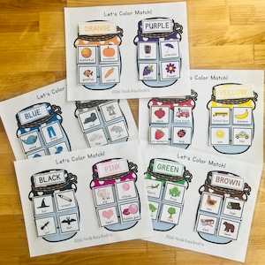 Color Matching Activity: Montessori Learning Printable (Digital Download)