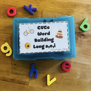 CVCe task box,literacy task box, special education task box,task box autism, kindergarten activity