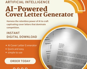 A I Cover Letter Generator, Cover Letter, Professional Cover Letter, Resume, Resume Templates,  clean resume, work from home, Resume Service
