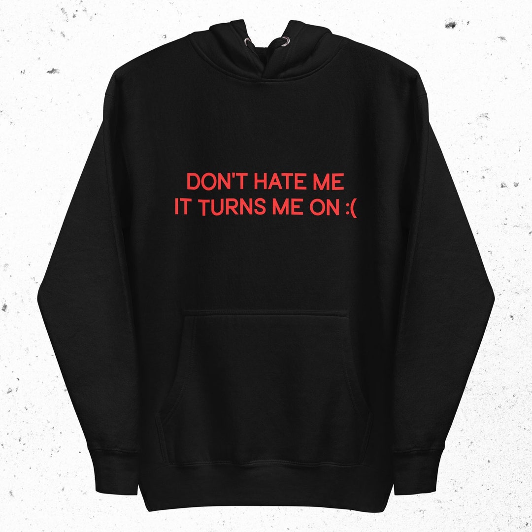 Don't Hate Me It Turns Me on Hoodie Meme Hoodie Funny Etsy
