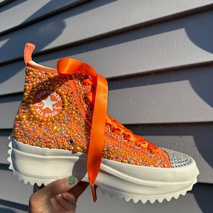 Womens Custom Platform Bling Sneakers