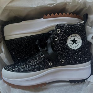 Zapatillas deportivas personalizadas con plataforma y brillo para mujer