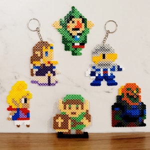 Zelda 8-bit Link Sheik Ganondorf Tingle Tetra Perler Beads Keychains Figurines & Magnets