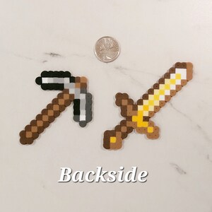Minecraft Tools, Weapons, Armor Perler Bead Keychains & Magnets - Etsy