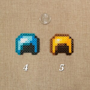Minecraft Tools, Weapons, Armor Perler Bead Keychains & Magnets - Etsy