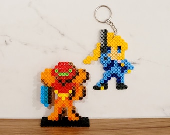 Metroid Samus Zero Suit Samus Perler Bead Keychains Figurines & Magnets