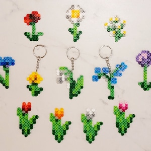 Perler Bead Ombre Flower Daisy Coaster 