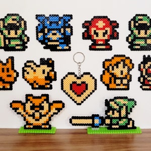 Zelda: Links' Awakening Character Sprites Link Cucco Perler Bead Sleutelhangers Beeldjes en magneten