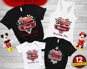 Cars Birthday Family Matching Shirt, Lightning Mcqueen Family Birthday Shirt, M02, Baby Shower Announcement Shirt, Custom Pit Crew Shirt