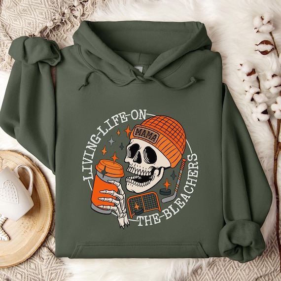 Hoodie for Hockey Moms & Fans Who Live for the Rink Life on the bleachers hockey mom Hoodie hockey sweatshirt gift for hockey fan