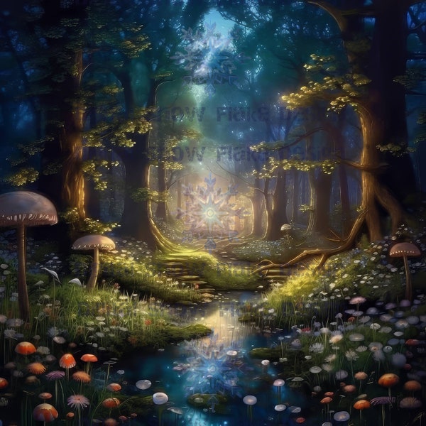 Enchanted Landscape | Fantasy Wall Art | Digital Print | Home Décor
