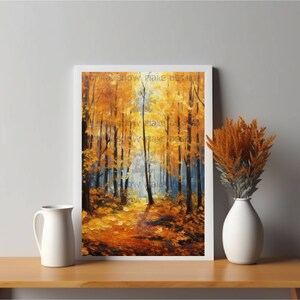 Autumn Landscape Digital Print | Festive Home Decor | Instant Download
